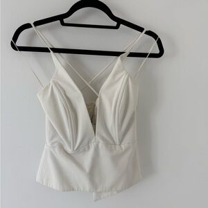Mason Cream V-Neck Spaghetti Strap Cami